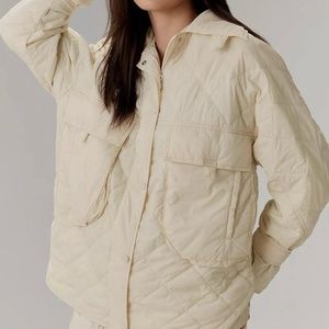 Anthropology Lightweight Quilted Shacket